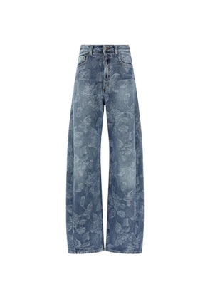 Giuseppe Di Morabito floral-embroidery jeans - Blue