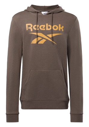 Reebok logo-print hoodie - Brown
