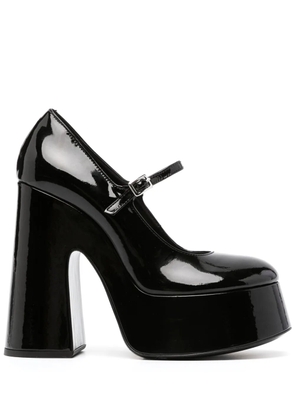Vic Matie 145mm patent leather sandals - Black