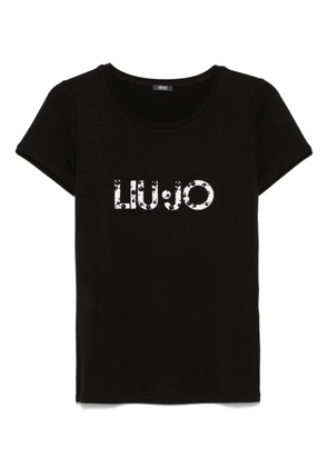 LIU JO logo-print T-shirt - Black
