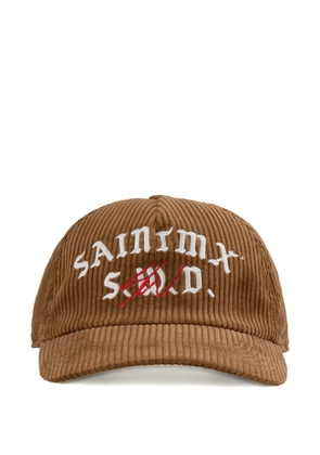 SAINT MXXXXXX x Sean Wotherspoon corduroy embroidered cap - Brown