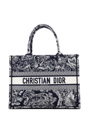 Christian Dior Pre-Owned Book Embroidered Canvas Medium tote bag - Blue