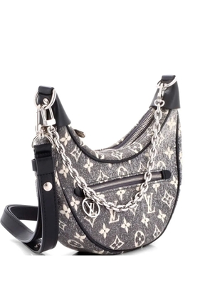 Louis Vuitton Pre-Owned Loop Handbag Monogram Jacquard Denim hobo bag - Black