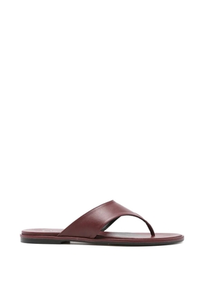 Aeyde Amaya nappa leather flip flops - Red