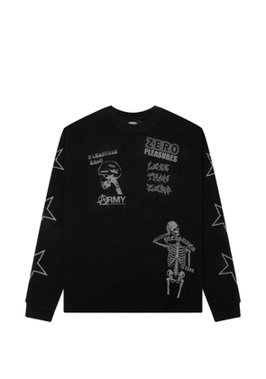 Pleasures star graphic long sleeve T-shirt - Black