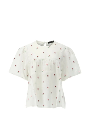 Weekend Max Mara floral embroidered top - White