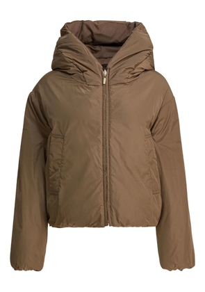 Max Mara reversible hooded zip down jacket - Brown