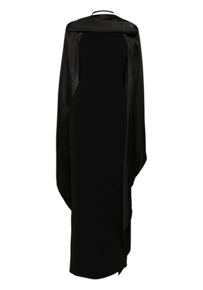 Solace London Dahlia sash-detail maxi dress - Black