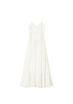 TWINSET lace buttoned maxi dress - White