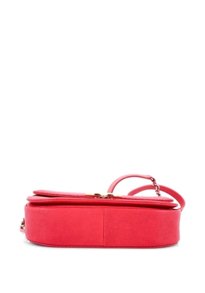 CHANEL Pre-Owned Thread Around Flap Bag Quilted Caviar Medium shoulder bag - Pink