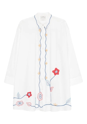 Forte Forte floral embroidered dress - White