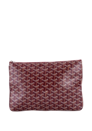 Goyard Pre-Owned Senat Zip Coated Canvas MM pouch - Red