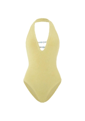 Hunza G Adriana beaded swimsuit - Yellow