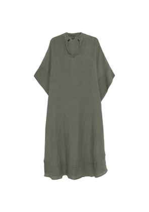 120% Lino V-neck midi dress - Green
