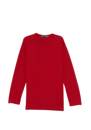 Y's LOGO PRINT LONG SLEEVE T-SHIRT - Red