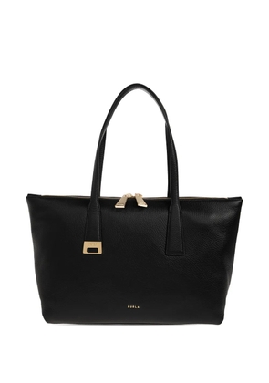 Furla top handle leather tote bag - Black