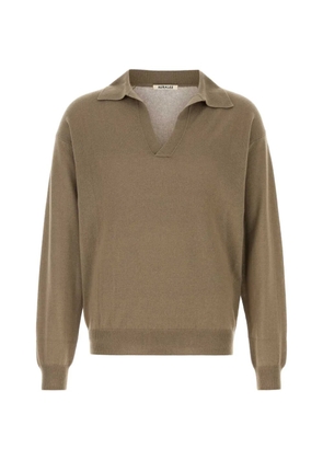 Auralee polo-collar sweater - Neutrals