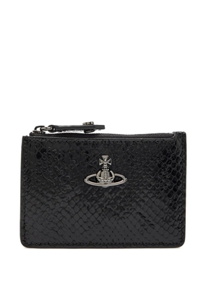Vivienne Westwood orb-detail croc-pattern wallet - Black