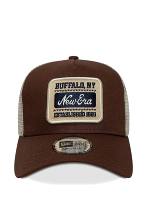 NEW ERA CAP patch-trucker baseball cap - Brown
