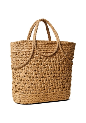 TWINSET raffia tote bag - Neutrals