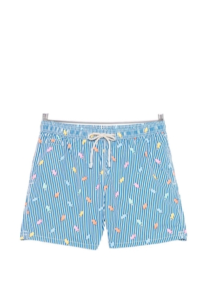 MC2 Saint Barth striped pattern swim shorts - Blue