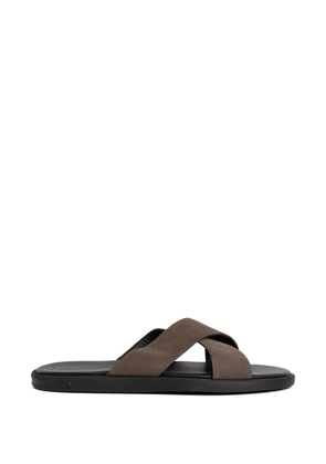 Doucal's criss-cross sandals - Brown