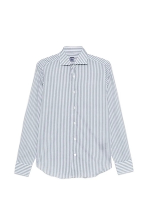 Fedeli striped-pattern shirt - Blue