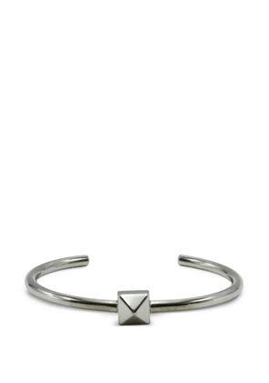Valentino Garavani open engraved-detail bangle - Silver
