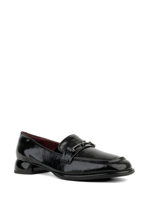 LINDA BAUMANN metal-embellished leather loafers - Black