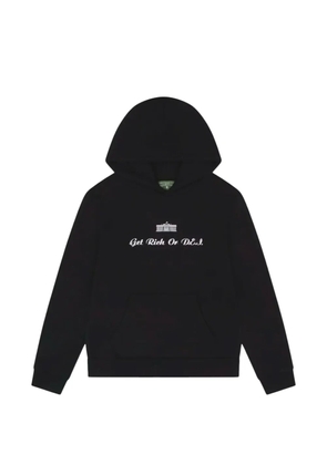 Denim Tears Get Rich or DEI embroidered hoodie - Black