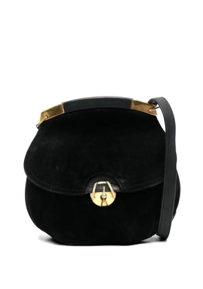 Gucci Pre-Owned suede round shoulder bag - Black