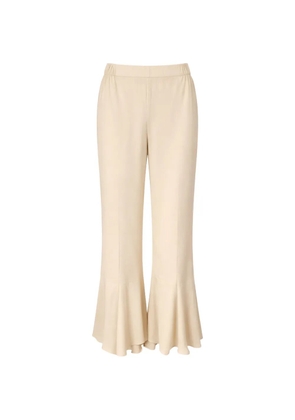 SILK95FIVE elasticated flared trousers - Neutrals