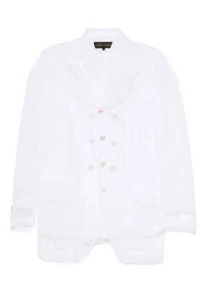 Comme Des Garçons mesh blazer - White
