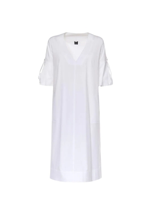 Fay V-neck midi dress - White