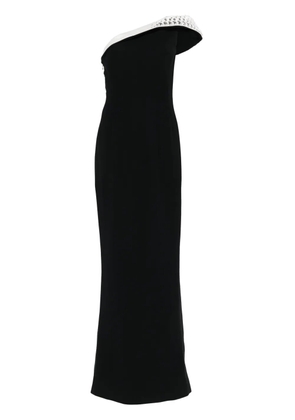 JEAN-LOUIS SABAJI crystal-embellished crepe dress - Black