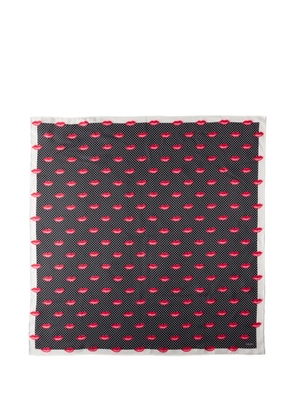 Prada printed silk twill scarf - Black