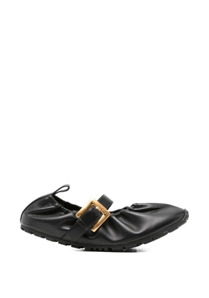 Balmain buckle strap ballerina - Black