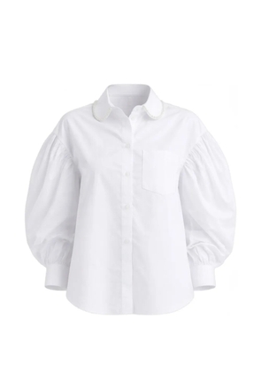 Simone Rocha draped embroideredl shirt - White