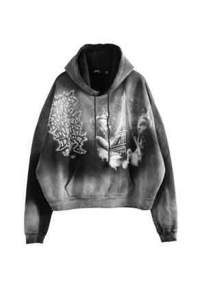 HELLSTAR 'I Heart Paris' printed hoodie - Grey