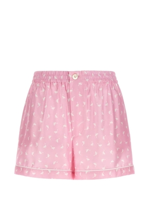 Moschino printed silk shorts - Pink