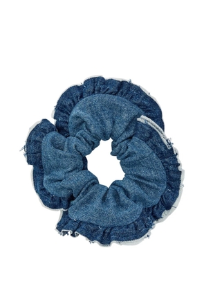 GANNI frayed scrunchie - Blue