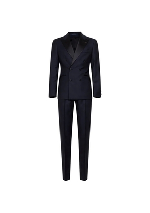 Tagliatore double-breasted jacquard suit - Blue