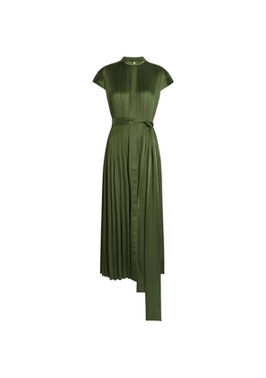 JOSEPH pleated belted midi dress - Green