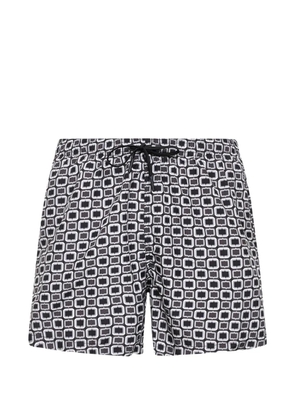 Tagliatore elasticated graphic print swim shorts - Black