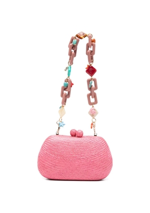 SERPUI Heidi woven charm-chain bag - Pink