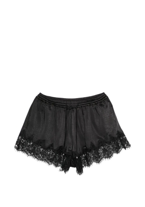 Self-Portrait lace-trim shorts - Black