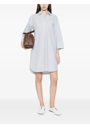 Woolrich striped shirt midi dress - Blue