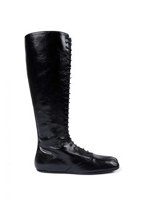 Ann Demeulemeester Ysha squared lace-up high boots - Black