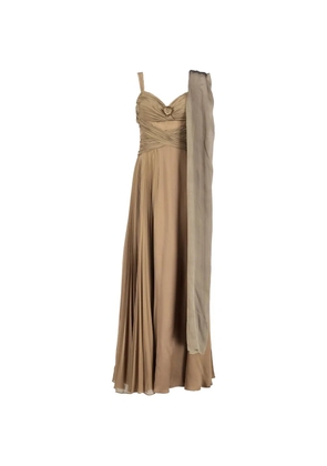 Vintage pleated draped dress - Gold