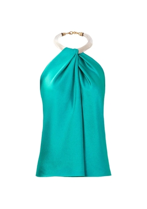 Silvia Tcherassi Dianela halterneck blouse - Green